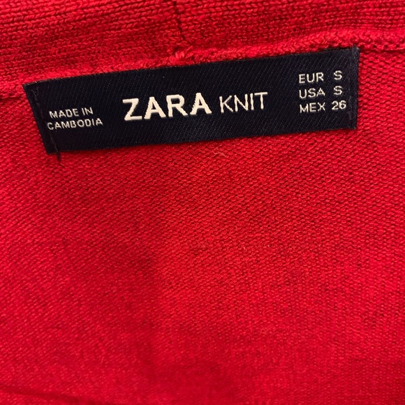 Zara Knit Belted Shawl Cardigan Small NWOT - Picture 4 of 7